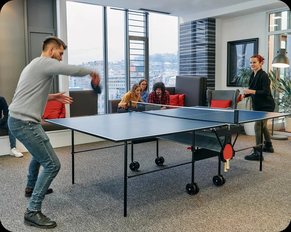 Team recreation table tennis