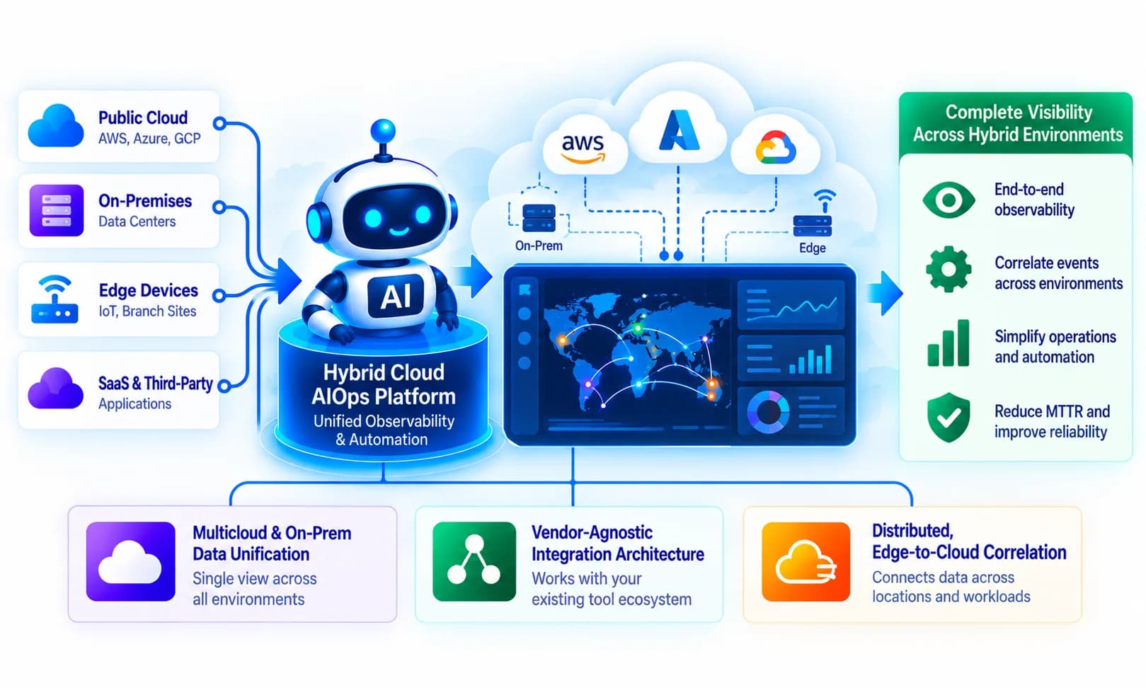 Hybrid cloud AIOps platforms