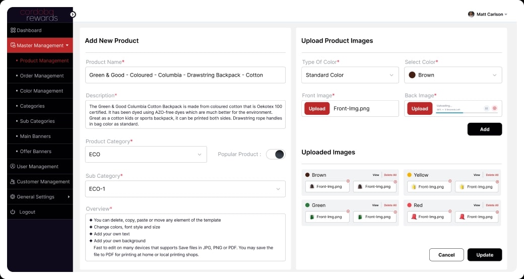 Rewards Platform Add New Product