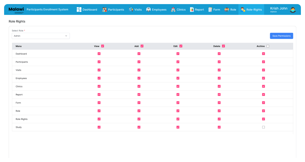 Role rights biometric enrollment platform