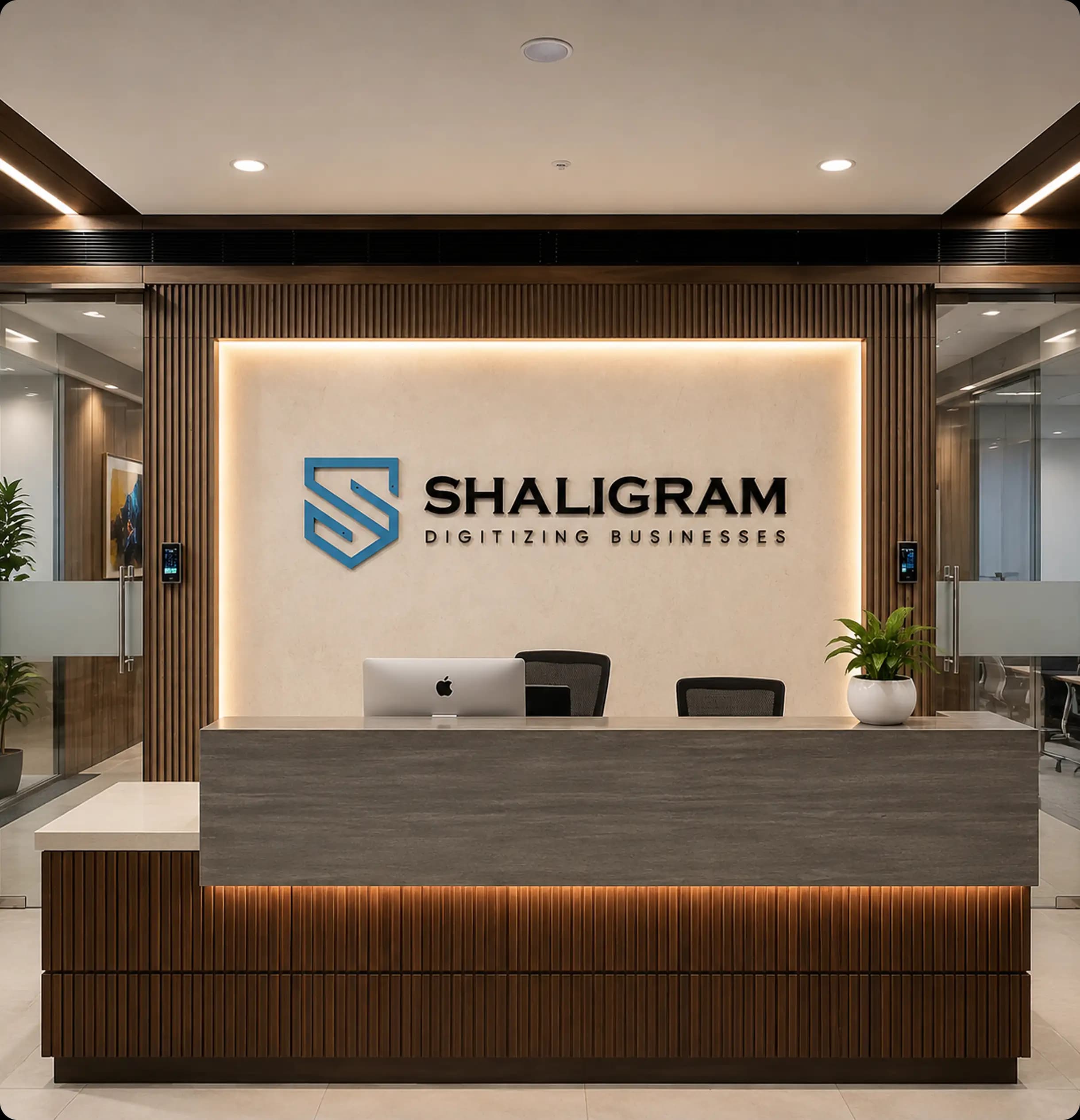 Shaligram Infotech Reception Office Desk
