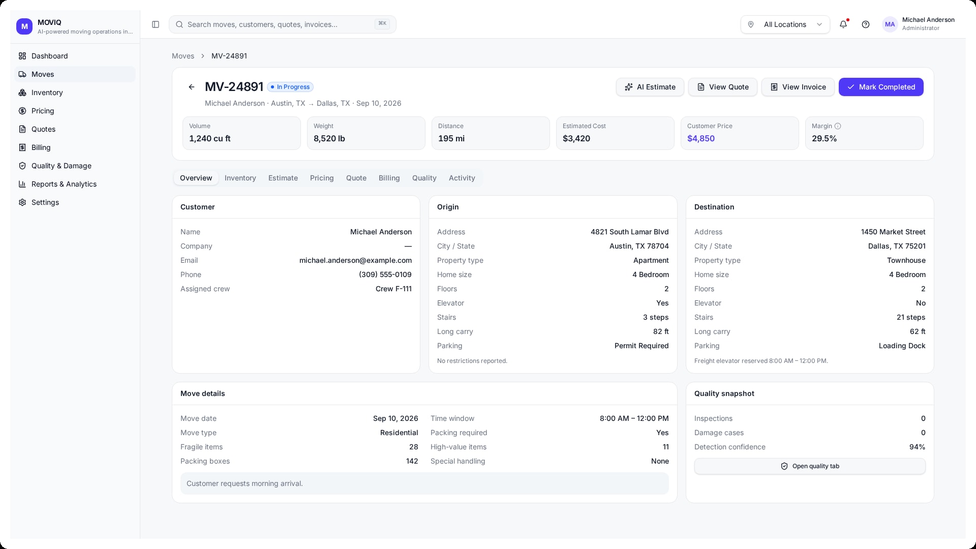 Moving business automation move